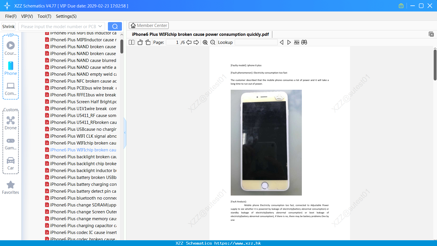 IPhone6 Plus WIFIchip Broken Cause Power Consumption Quickly